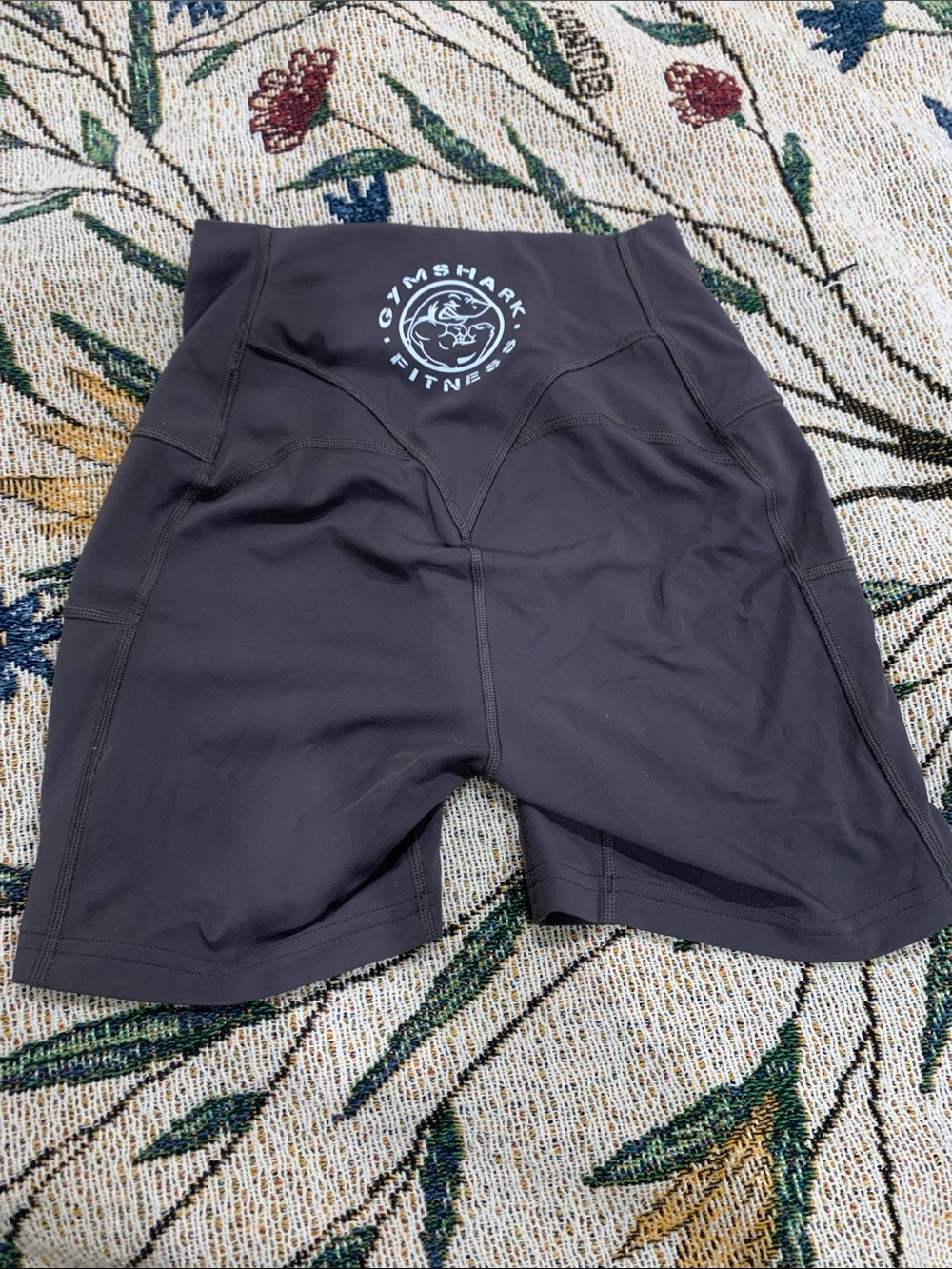 Gymshark Charcoal Training Shorts with White Logo